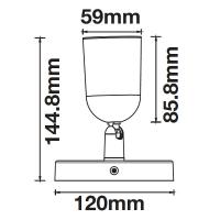 V-TAC VT-823 PORTALAMPADA A FARETTO GU10 IN POLICARBONATO BIANCO ORIENTABILE LED7980 1