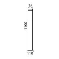 V-TAC VT-838B PORTALAMPADA DA TERRA 1 X E27 ACCIAIO INOX NERO IP44 110 CM LED8594 1