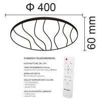V-TAC VT-8403 PLAFONIERA LED TONDA EFFETTO STELLATO 40W 3 IN 1 DIMMERABILE LED1460 1