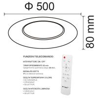 V-TAC VT-8504 PLAFONIERA LED TONDA EFFETTO STELLATO 65W 3 IN 1 DIMMERABILE LED1462 1