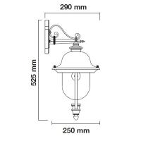 V-TAC VT-852 LAMPADA DA GIARDINO A PARETE LANTERNA ATTACCO E27 DOWN NERA LED7531 1