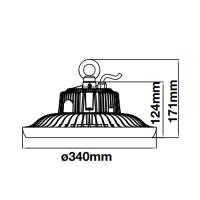 V-TAC VT-9-151 PROIETTORE UFO 150W B. FREDDO 120 GR. C SAMSUNG 18000LM LED559 1