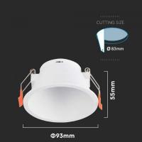 V-TAC VT-925 PORTALAMPADA SPOT INCASSO BIANCO ROTONDO PROFONDO POLICARBONATO LED6636 1