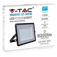 V-TAC VT-100 FARO LED 100W BIANCO FREDDO NERO CHIP SAMSUNG LED21414 2