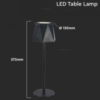V-TAC VT-1034 LAMPADA DA TAVOLO NERA 1.5W LUCE 3IN1 IP20 LED10330 2