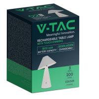 V-TAC VT-1051 LAMPADA DA TAVOLO BIANCO 3W LUCE 3IN1 IP20 LED7948 1