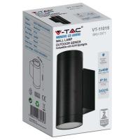 V-TAC VT-11015 LAMPADA DA PARETE 2 ATTACCHI GU10 NERO LED2971 1