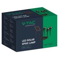 V-TAC VT-11032  LAMPADA CON PICCHETTO 3X1.2W B.CALDO CON PANNELLO SOLARE NERO IP65 LED20489 1