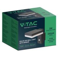 V-TAC VT-1147  LAMPADA LED 5.5W SOLARE PARETE BIANCO CALDO CON SENSORE DI MOVIMENTO PIR IP54 LED10402 1