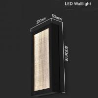 V-TAC VT-1188 LAMPADA LED PARETE NERA 20W BIANCO CALDO IP65 LED10558 2
