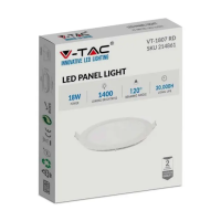 V-TAC VT-1807RD MINI PANNEL 18W BIANCO NATURALE TONDO LED214861 2