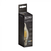 V-TAC VT-1947 LAMPADINA LED E14 4W FILAMENTO AMBRA BIANCO CALDO A FIAMMA TORTIGLIONE LED217116 1