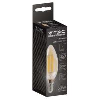 V-TAC VT-1955 LAMPADINA LED E14 4W FILAMENTO BIANCO CALDO A CANDELA LED217113 1