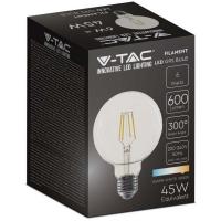 V-TAC VT-1993 GLOBO LED E27 6W FILAMENTO BIANCO CALDO G95 LED214305 2