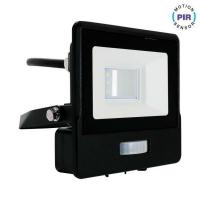 V-TAC VT-118S FARO LED NERO 10W B.NATURALE CON CHIP SAMSUNG E SENSORE DI MOVIMENTO CAVO 1M LED20281 0