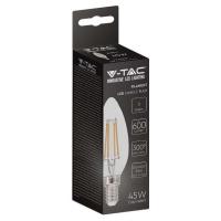 V-TAC VT-2127 LAMPADINA LED E14 6W FILAMENTO BIANCO NATURALE A CANDELA LED217424 1