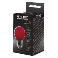 V-TAC VT-2132 LAMPADINA LED E27 2W FILAMENTO ROSSA A BULBO LED217413 1