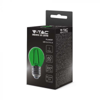 V-TAC VT-2132 LAMPADINA LED E27 2W FILAMENTO VERDE A BULBO LED217411 1