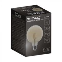 V-TAC VT-2153 LAMPADINA LED E27 GLOBO G125 12W FILAMENTO AMBRA LED217456 2