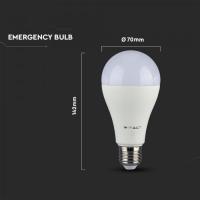 V-TAC VT-2309 LAMPADINA LED E27 9W BIANCO CALDO CON EMERGENZA CHIP SAMSUNG LED2371 1