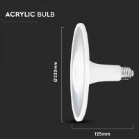 V-TAC VT-2318 LAMPADINA LED E27 UFO 18W DIAMETRO 220MM BIANCO FREDDO SAMSUNG CHIP LED2786 1