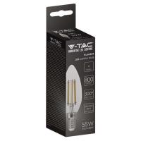 V-TAC VT-2327 LAMPADINA LED E14 6W FILAMENTO BIANCO NATURALE A CANDELA IP20 LED212849 1