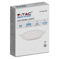 V-TAC VT-2407RD MINI PANNELLO 24W BIANCO CALDO TONDO LED214872 2