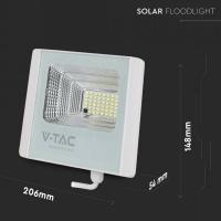 V-TAC VT-25W FARO LED 12W BIANCO FREDDO IP65 CON TELECOMANDO E PANNELLO SOLARE LED10405 2