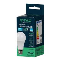 V-TAC VT-262D  LAMPADINA LED A60 E27 12W CHIP LED SAMSUNG DIMMERABILE BIANCO CALDO LED2120044 1