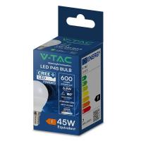 V-TAC VT-270 LAMPADINA LED P45 E14 6.5W BIANCO CALDO A BULBO CHIP CREE LED218636 1