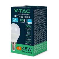 V-TAC VT-270 LAMPADINA LED P45 E14 6.5W BIANCO CALDO A BULBO CHIP SAMSUNG LED21863 1