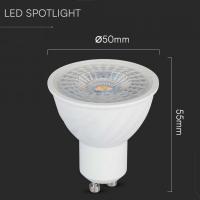 V-TAC VT-277 LAMPADINA LED GU10 SMD 6W BIANCO FREDDO 38 GRADI SAMSUNG CHIP LED21167 2