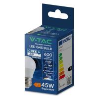 V-TAC VT-290 LAMPADINA LED E27 G45 6.5W BIANCO FREDDO CHIP CREE LED218686 1