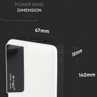 V-TAC VT-3511 POWER BANK RICARICA CELLULARI 10000MAH BIANCO  LED8870 1