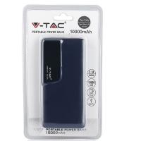 V-TAC VT-3511 POWER BANK RICARICA CELLULARI 10000MAH BLU LED8872 1