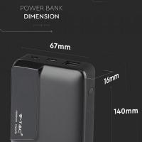 V-TAC VT-3511 POWER BANK RICARICA CELLULARI 10000MAH NERO  LED8869 1