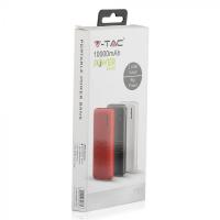 V-TAC VT-3518 POWER BANK RICARICA CELLULARI 10000MAH  2USB ROSSO LED8899 2