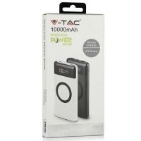 V-TAC VT-3521 POWER BANK RICARICA CELLULARI WIRELESS 10000MAH NERO  LED8905 2