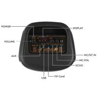 V-TAC VT-4000W SPEAKER TROLLEY 400W RICARICABILE MICROFONO E TELECOMANDO 2X6.5 POLLICI LED7676 4