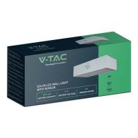 V-TAC VT-403 LAMPADA LED 3W SOLARE BIANCA DA PARETE UP&DOWN CALDO+FREDDO CON SENSORE PIR IP65 LED10306 2