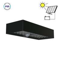 V-TAC VT-406 LAMPADA LED SOLARE NERA 6W PARETE BIANCO NATURALE IP65 CON SENSORE PIR LED10307 0