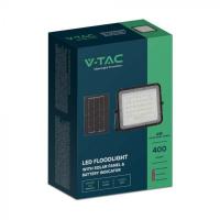 V-TAC VT-40W FARO LED CON PANNELLO SOLARE 6W BIANCO NATURALE LED7822 2