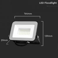V-TAC VT-44030 FARO LED 30W NERO CON CHIP LED SAMSUNG BIANCO NATURALE LED10021 2
