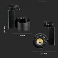 V-TAC VT-4535 LAMPADA LED TRACK NERO 4 CONTATTI 33W B.FREDDO COB IP20 LED1235 1