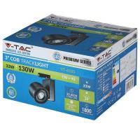 V-TAC VT-4535 LAMPADA LED TRACK NERO 4 CONTATTI 33W B.FREDDO COB IP20 LED1235 2