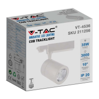 V-TAC VT-4536 LAMPADA LED TRACK 4 CONTATTI 35W NATURALE BIANCO 10 GRADI LED211256 1