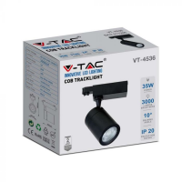 V-TAC VT-4536 LAMPADA LED TRACK 4 CONTATTI 35W NATURALE NERA 10 GRADI LED211286 2