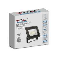V-TAC VT-4924 FARO LED SMD 20W F-SERIES NERO BIANCO CALDO LED6737 1
