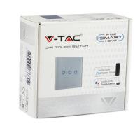 V-TAC VT-5004 INTERRUTTORE TOUCH DIMMER WIFI COMPATIBILE AMAZON ALEXA E GOOGLE HOME IP40 LED8418 2