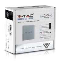 V-TAC VT-5004 INTERRUTTORE TOUCH DIMMER WIFI COMPATIBILE AMAZON ALEXA E GOOGLE HOME IP40 LED8424 1